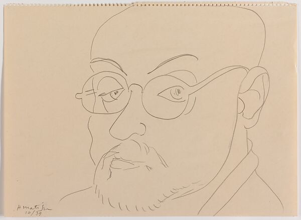 Self-Portrait, Henri Matisse (French, Le Cateau-Cambrésis 1869–1954 Nice), Pencil on paper 