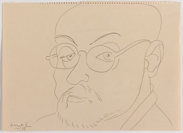 Self-Portrait, Henri Matisse (French, Le Cateau-Cambrésis 1869–1954 Nice), Graphite on paper 