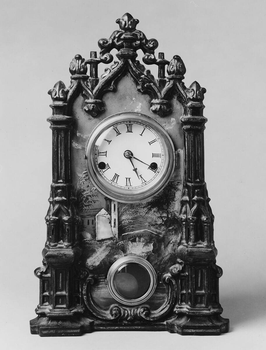 Mantel Clock, Cast iron, American