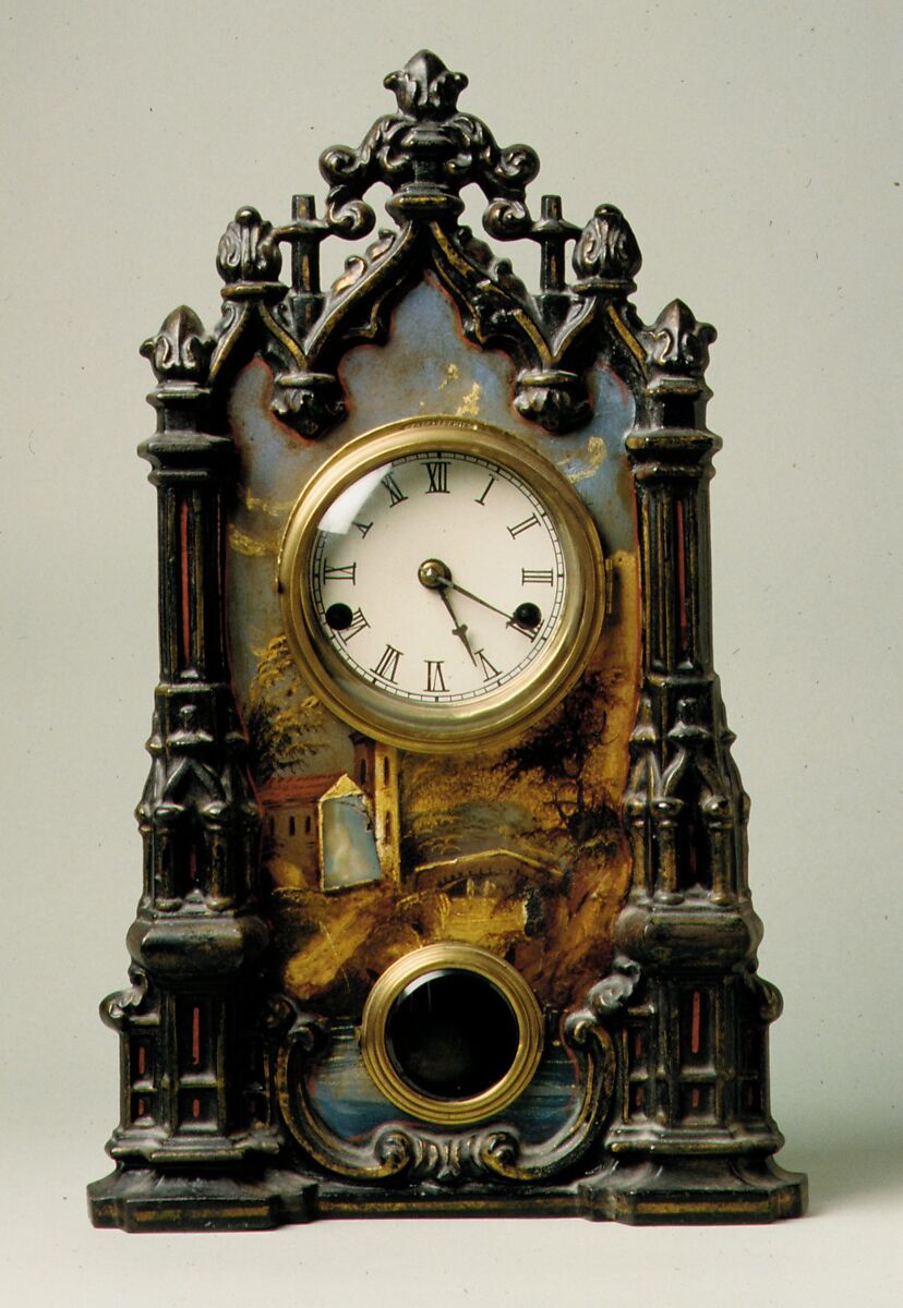 Mantel Clock, Cast iron, American 