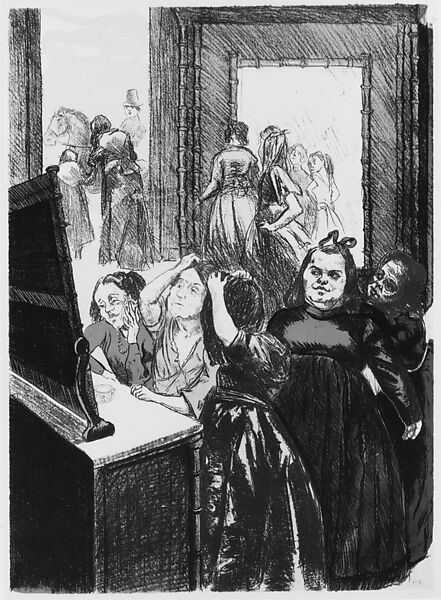 Getting Ready for the Ball, Paula Rego (British (born Portugal), Lisbon 1935–2022 London), Tryptych if three color lithographs