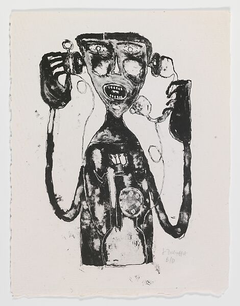 Telephone Torment, Jean Dubuffet (French, Le Havre 1901–1985 Paris), Lithograph 