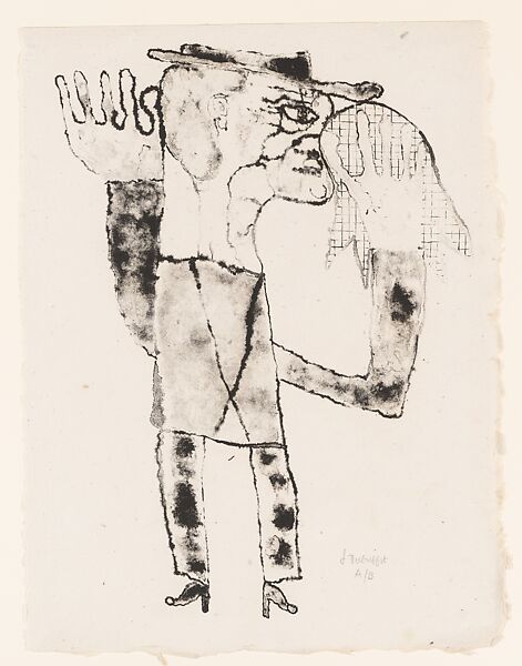 The Nose Blower, Jean Dubuffet (French, Le Havre 1901–1985 Paris), Lithograph on paper 