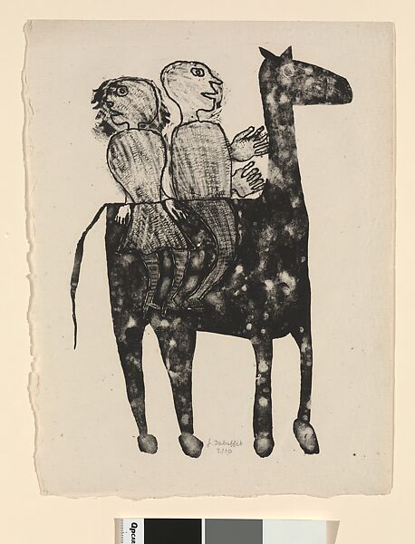 Horseback Riding, Jean Dubuffet (French, Le Havre 1901–1985 Paris), Lithograph 