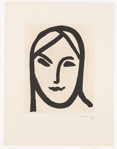 Figure aux bandeaux, Henri Matisse (French, Le Cateau-Cambrésis 1869–1954 Nice), Lift ground aquatint, printed chine collé 