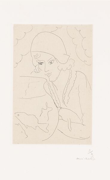 The Goldfish Bowl, Henri Matisse (French, Le Cateau-Cambrésis 1869–1954 Nice), Chine collé etching 