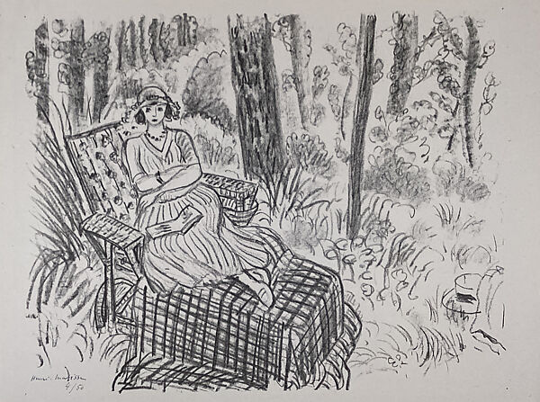 Henri Matisse - Jeune fille à la chaise longue dans un sous-bois
