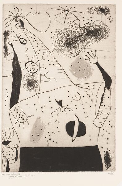 The Giantess, Joan Miró (Spanish, Barcelona 1893–1983 Palma de Mallorca), Chine collé etching 