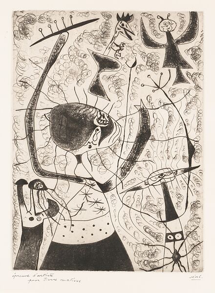 The Three Sisters, Joan Miró (Spanish, Barcelona 1893–1983 Palma de Mallorca), Etching on paper 
