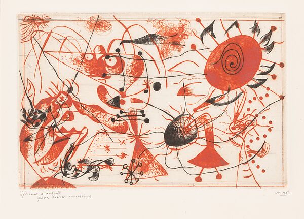 Black and Red Series, Joan Miró (Spanish, Barcelona 1893–1983 Palma de Mallorca), Color etching 