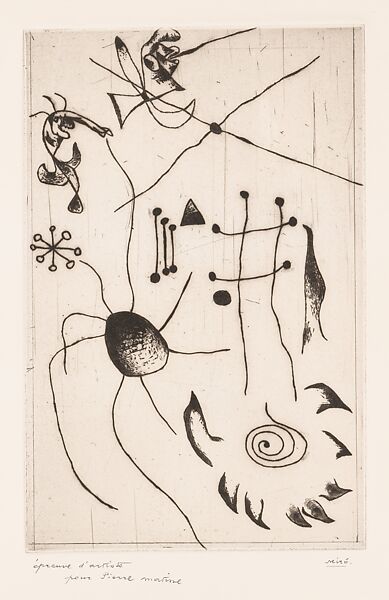 Black and Red Series, Joan Miró (Spanish, Barcelona 1893–1983 Palma de Mallorca), Etching 