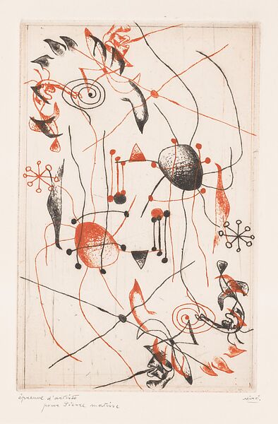 Black and Red Series, Joan Miró (Spanish, Barcelona 1893–1983 Palma de Mallorca), Color etching 