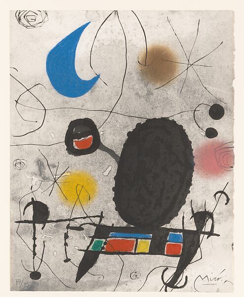 Solar Bird Lunar Bird, Joan Miró (Spanish, Barcelona 1893–1983 Palma de Mallorca), Lithograph and aquatint 
