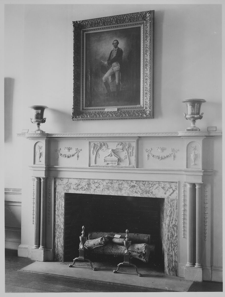 Mantel with Wellford Ornament from Beltzhoover House, Carlisle, Pennsylvania, Robert Wellford, Wood, composition ornament, American