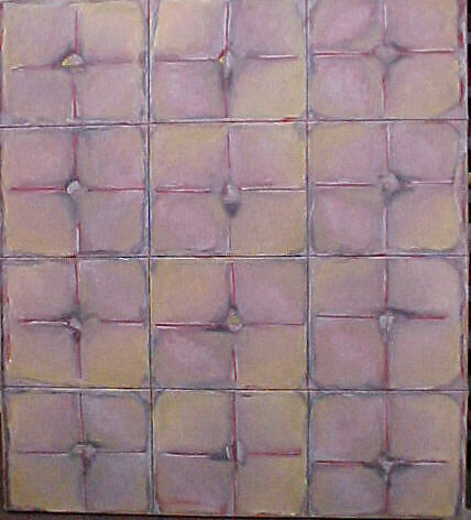 Between the Lines, Tom Levine (American, born Cincinnati, Ohio 1945), Oil on canvas, 12 panels 