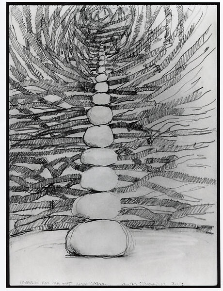 Proposal For the Met Roof Garden, Andy Goldsworthy (British, born 1956), Graphite on paper 