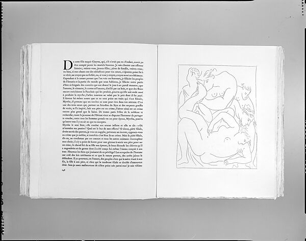 Illustrated book, ¦Metamorphoses¦ by Ovid, with additional suite of 30 etchings with remarques, Pablo Picasso (Spanish, Malaga 1881–1973 Mougins, France), Book (unbound) and 30 etchings with pen and brown ink on paper