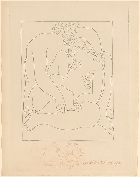 Illustrated book, ¦Metamorphoses¦ by Ovid, with additional suite of 30 etchings with remarques, Pablo Picasso (Spanish, Malaga 1881–1973 Mougins, France), Book (unbound) and 30 etchings with pen and brown ink on paper