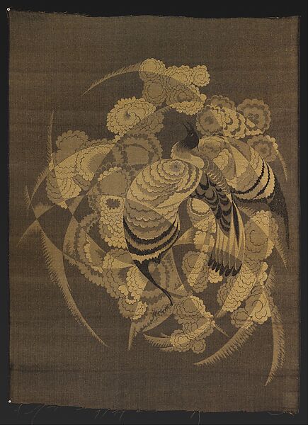 L'Oiseau dans la Lumière (Bird in Light), Michel Dubost (French, 1879–1952), Metallic thread, silk 