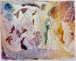 ¦Ring of Dust in Bloom¦ [incomplete set], Stanley Boxer (American, New York 1926–2000 Pittsfield, Massachusetts), Etchings and aquatints with watercolor (hand-coloring)  on chine-colle