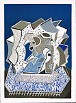 eine (part 1), deux (second part), trés (end of triple), David Hockney (British, born Bradford, 1937), Three color lithographs