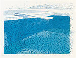 Lithographic Water made of lines, crayon and two blue washes without green wash (Pool II-D)