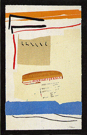 America–La France Variations, Robert Motherwell (American, Aberdeen, Washington 1915–1991 Provincetown, Massachusetts), Set of seven color lithographs with torn and pasted colored handmade papers