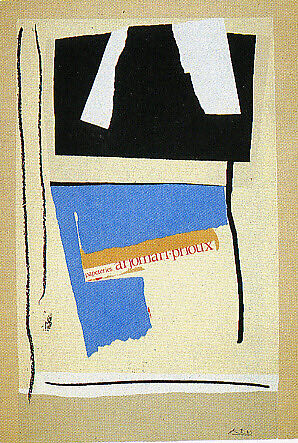 America–La France Variations, Robert Motherwell (American, Aberdeen, Washington 1915–1991 Provincetown, Massachusetts), Set of seven color lithographs with torn and pasted colored handmade papers
