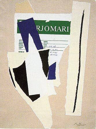 America–La France Variations, Robert Motherwell (American, Aberdeen, Washington 1915–1991 Provincetown, Massachusetts), Set of seven color lithographs with torn and pasted colored handmade papers
