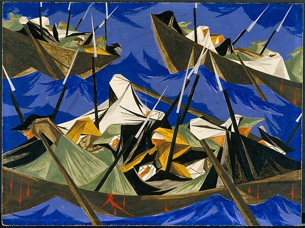 Jacob Lawrence | We crossed the River at McKonkey's Ferry 9 miles