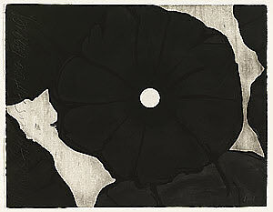 Black Flowers Sept 26 1999, Donald Sultan (American, born Asheville, North Carolina, 1951), Woodcut 