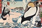View From Here to Eternity, Masami Teraoka  Japanese, Woodcut, etching, aquatint (hand-coloring)
