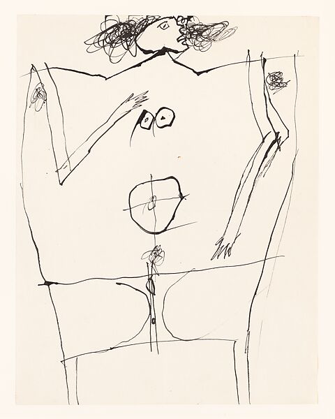 Corps de dame, Jean Dubuffet (French, Le Havre 1901–1985 Paris), Pen and black ink on paper 