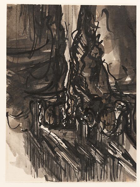 Studies for "The Crowd", Raymond Mason (British, 1922–2010), Ink on paper