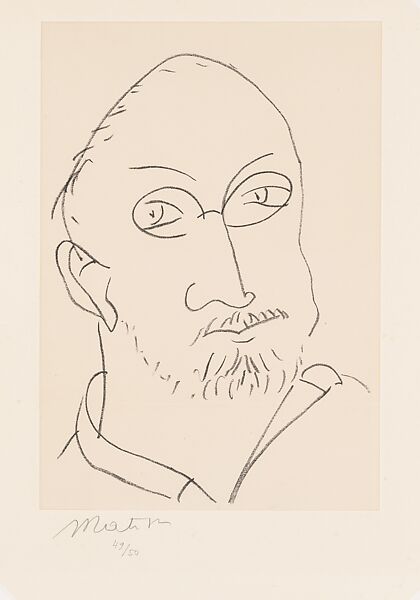 Autoportrait, Henri Matisse (French, Le Cateau-Cambrésis 1869–1954 Nice), Lithograph, printed chine collé 