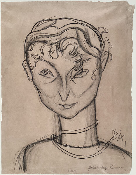 Marga Kummer, Otto Dix (German, Untenhaus 1891–1969 Singen), Charcoal on paper 