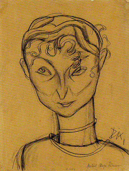 Marga Kummer, Otto Dix (German, Untenhaus 1891–1969 Singen), Charcoal on paper 