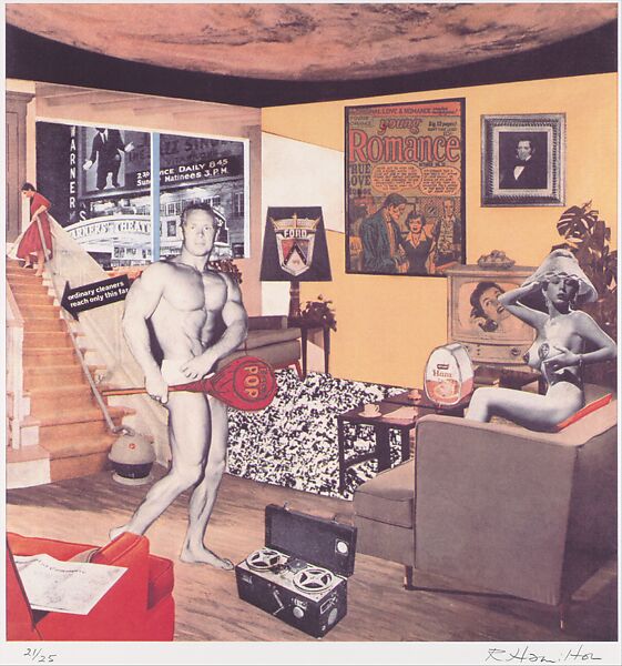 Just what was it that made yesterday's homes so different, so appealing?, Richard Hamilton (British, London 1922–2011 Oxfordshire), Color laser print 