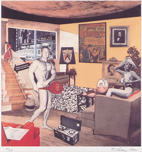 Just what was it that made yesterday's homes so different, so appealing?, Richard Hamilton (British, London 1922–2011 Oxfordshire), Electrophotographic print 