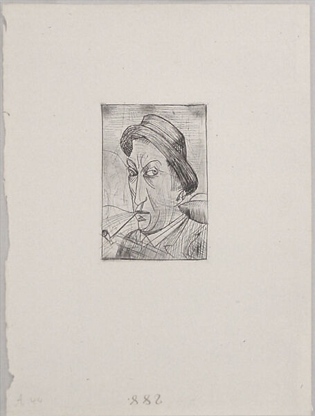 Self-Portrait, André Derain (French, Chatou 1880–1954 Garches), Etching and drypoint on paper 