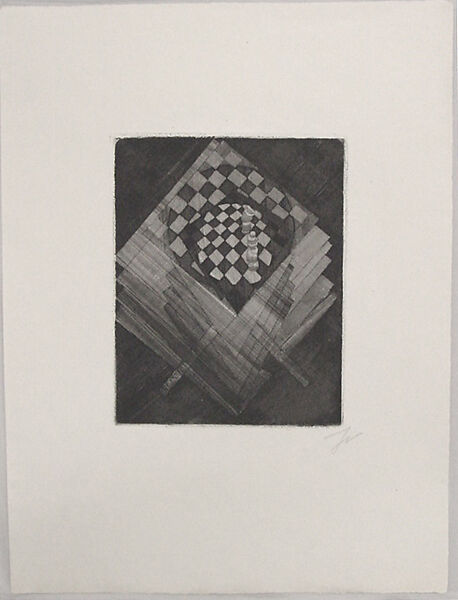 The Chess Table, Jacques Villon (French, Damville 1875–1963 Puteaux), Etching on paper 