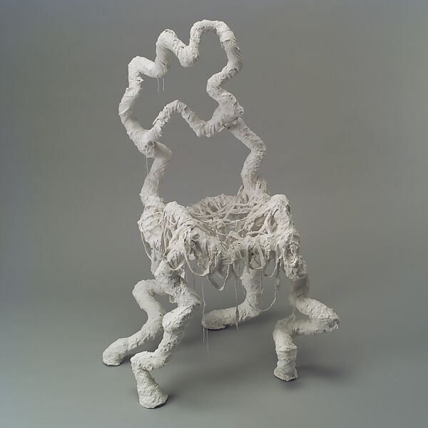 Chair Transformation #7, Lucas Samaras (American (born Greece), Kastoria 1936–2024 New York), Plastered cloth on wire 