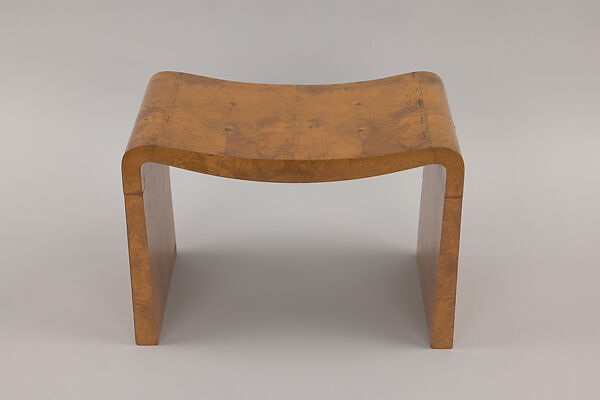 Stool, Gabriel Guévrékian (Turkish, 1900–1970), Wood, wood burl