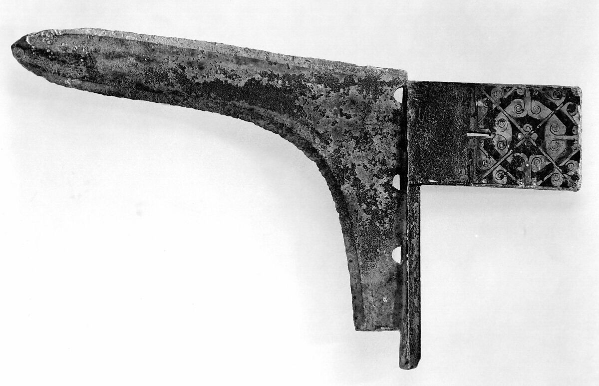 Halberd, Bronze inlaid with silver, China 