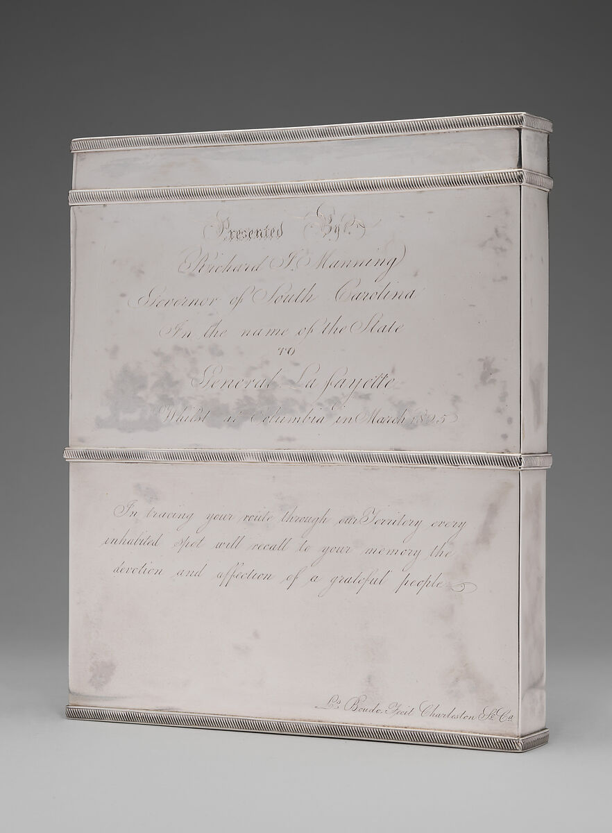 Map Case, Louis Boudo (1786–1827), Silver, American 