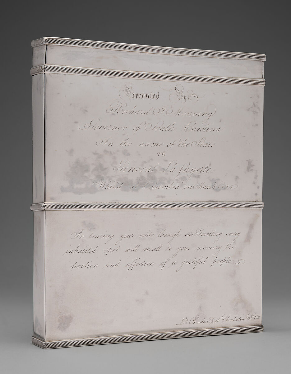 Map Case, Louis Boudo (1786–1827), Silver, American