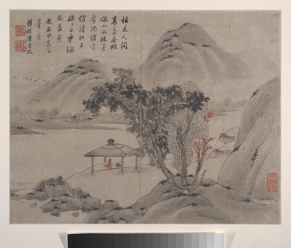 Landscapes, Pan Simu (Chinese, 1756–1842), Album of eight leaves; ink and color on paper, China