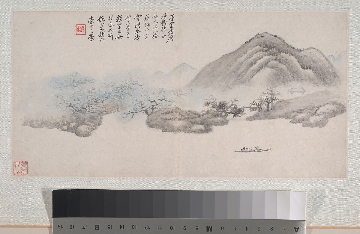 Landscapes, Dai Xi (Chinese, 1801–1860), Album of eight paintings; ink and color on paper, China
