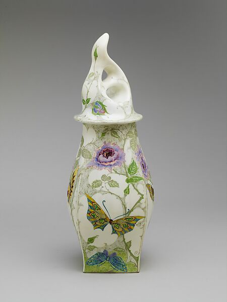 Baluster Vase with Cover, Rozenburg, Porcelain