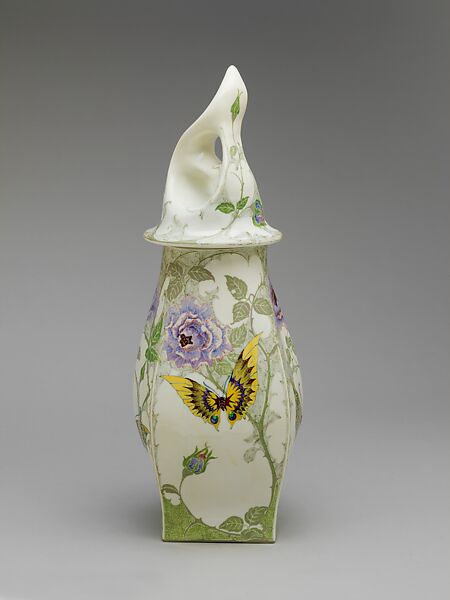 Baluster Vase with Cover, Rozenburg, Porcelain